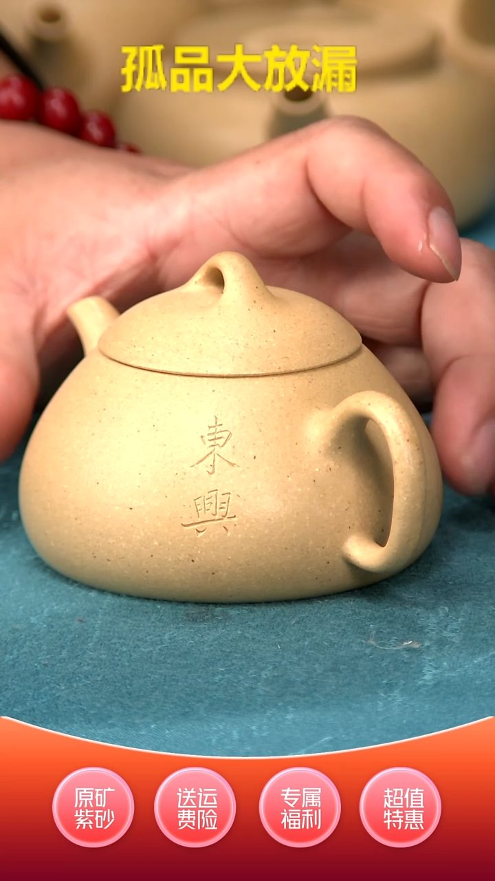 【闪购商品】紫砂茶壶文瓢本绿150cc