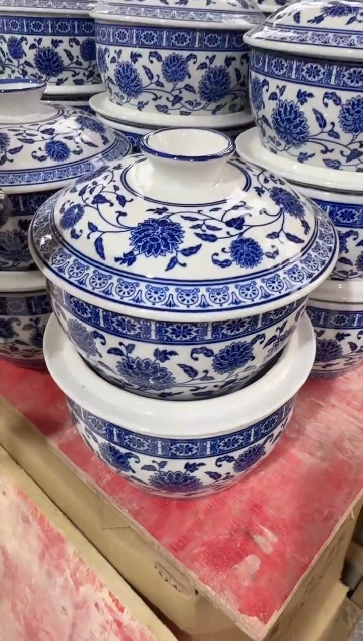 【闪购商品】盖碗青花缠枝莲盖碗