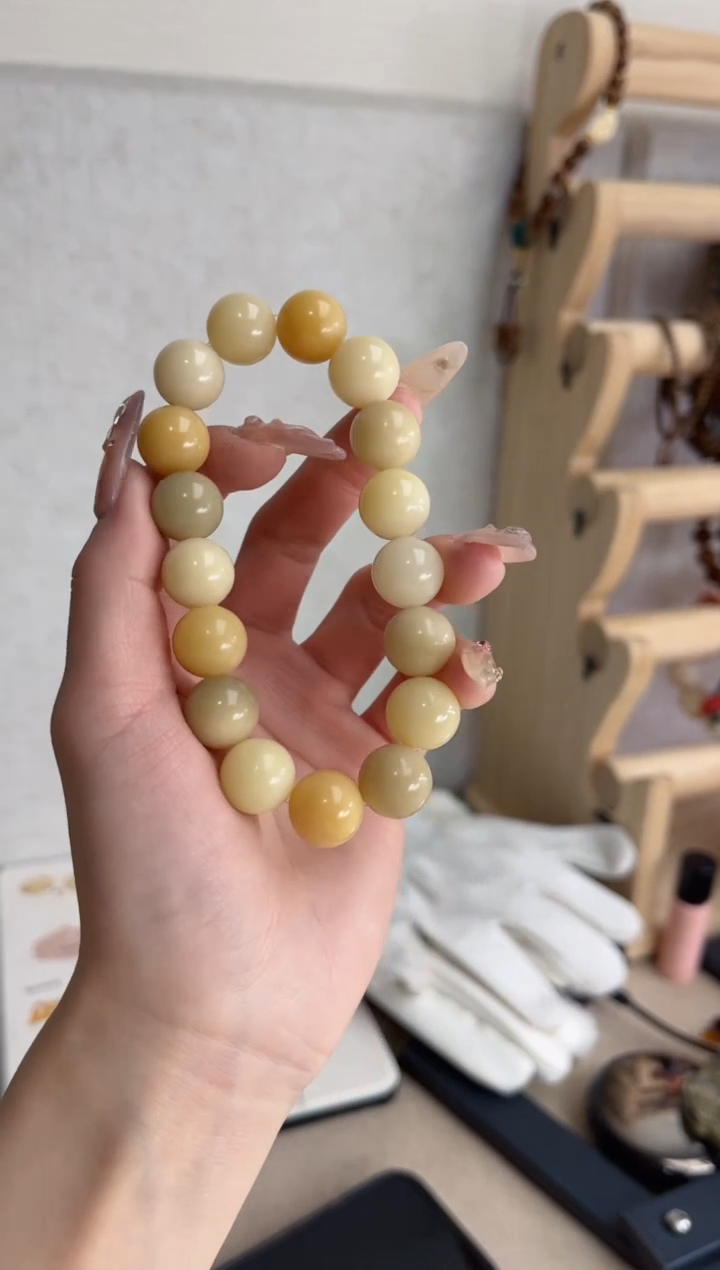 【闪购商品】菩提根/象牙果手串m753干磨圆珠14mm