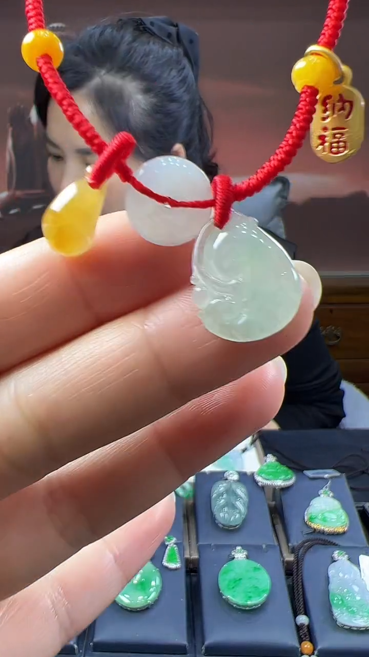 未镶嵌挂件翡翠脚链