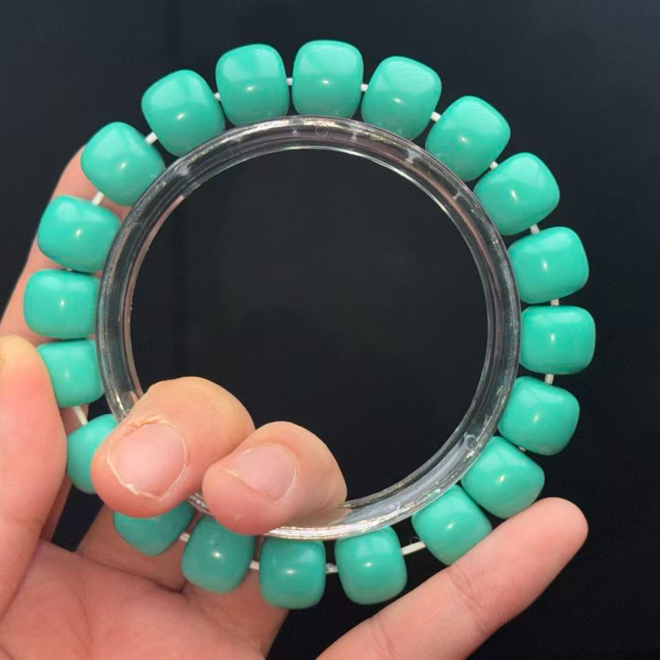 330 苹果绿老型  12mm 琉璃手串