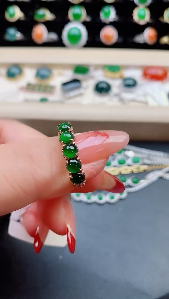 【闪购商品】翡翠戒指银S925镶嵌0585580