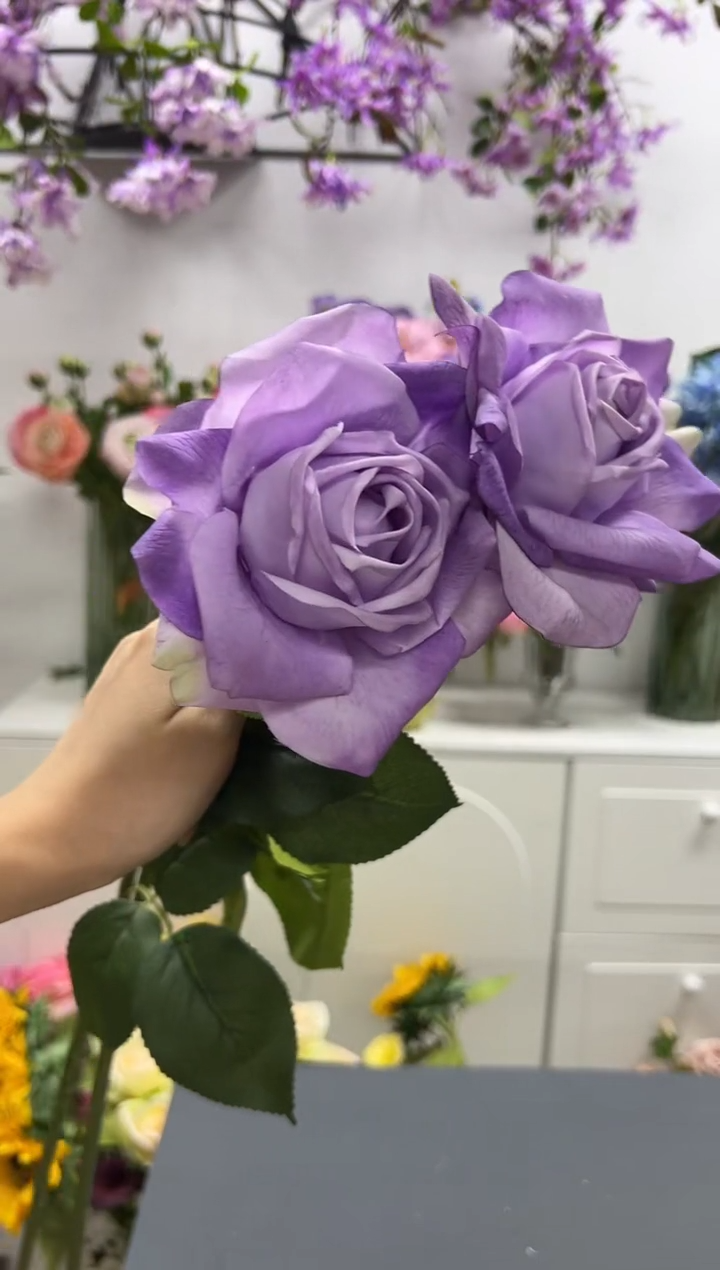 水****女5枝紫色手感保湿水晶