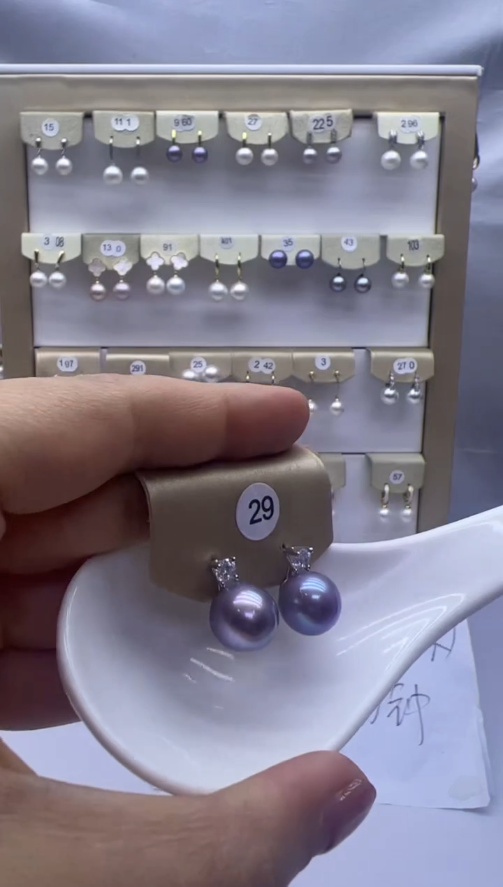 【闪购商品】淡水珍珠耳饰银S925镶嵌29
