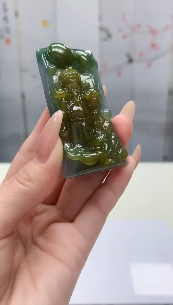 【闪购商品】定制翡翠未镶嵌4969jj-毛货挂件27