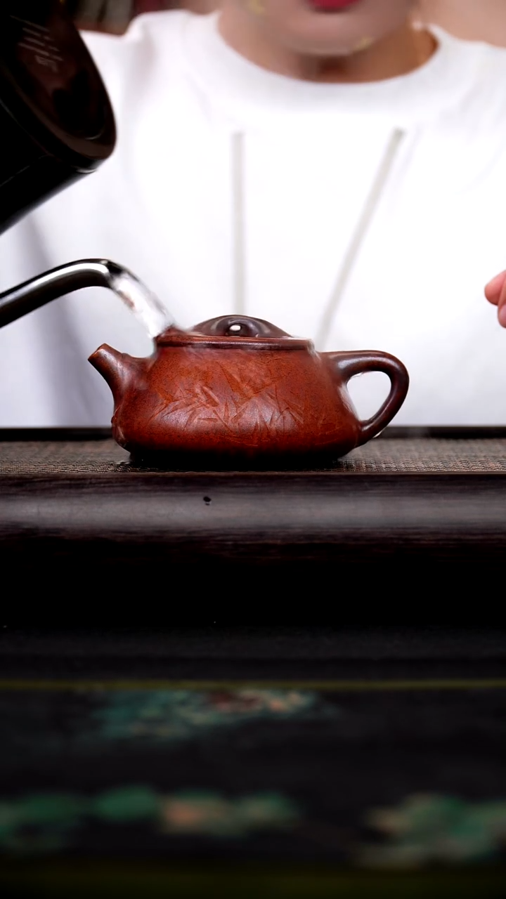 茶壶紫砂 柴烧 明红砂 微瑕 景舟石瓢 