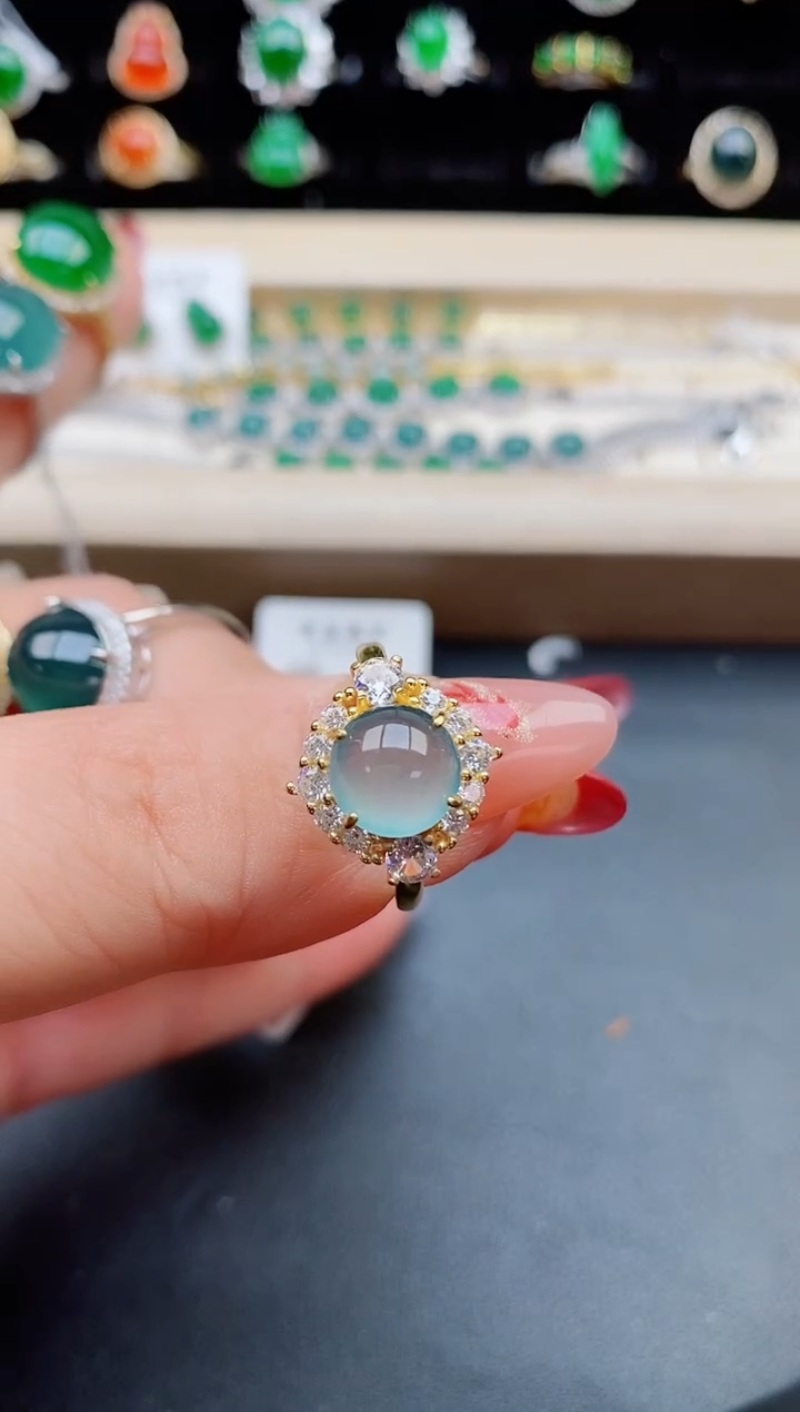 【闪购商品】翡翠戒指银S925镶嵌321321