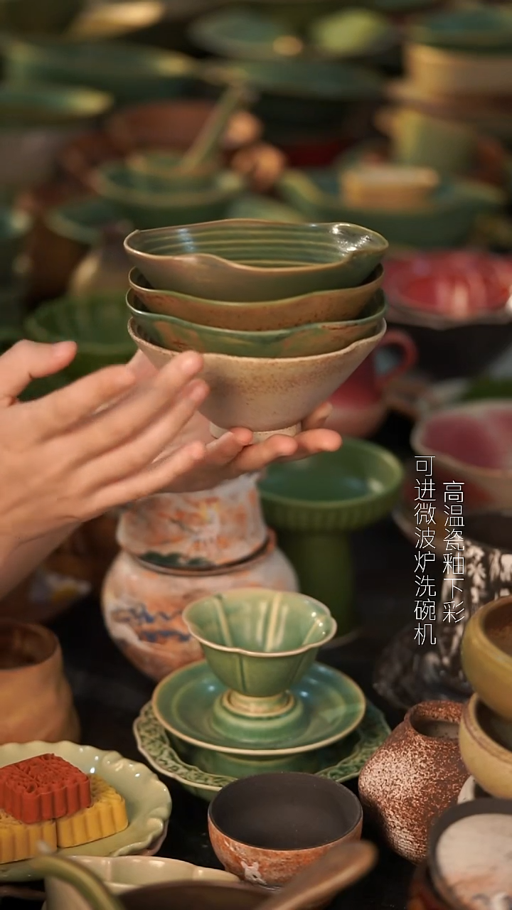 陶瓷陶瓷景德镇手作陶瓷餐具@@