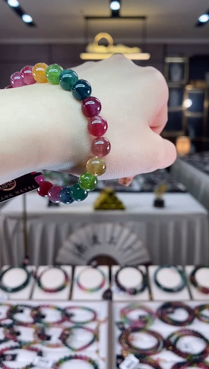 【闪购商品】碧玺单圈手串8mm+未镶嵌一物一证dan