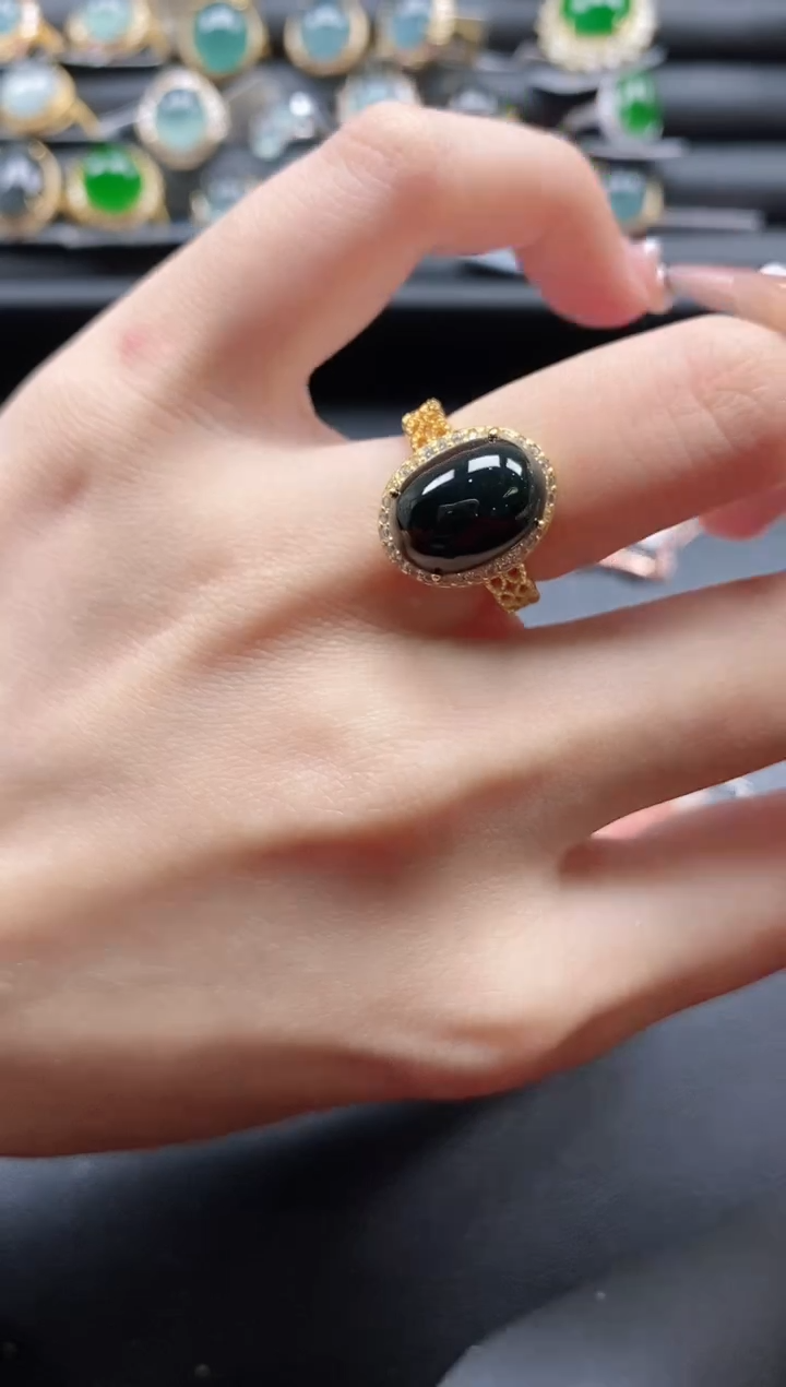 【闪购商品】翡翠戒指银S925镶嵌1111