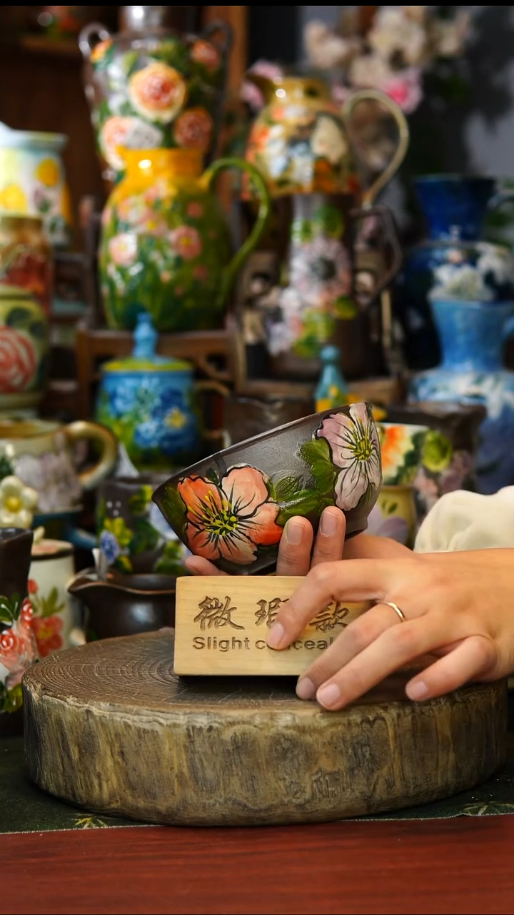 陶瓷115景德镇手工手绘釉下彩