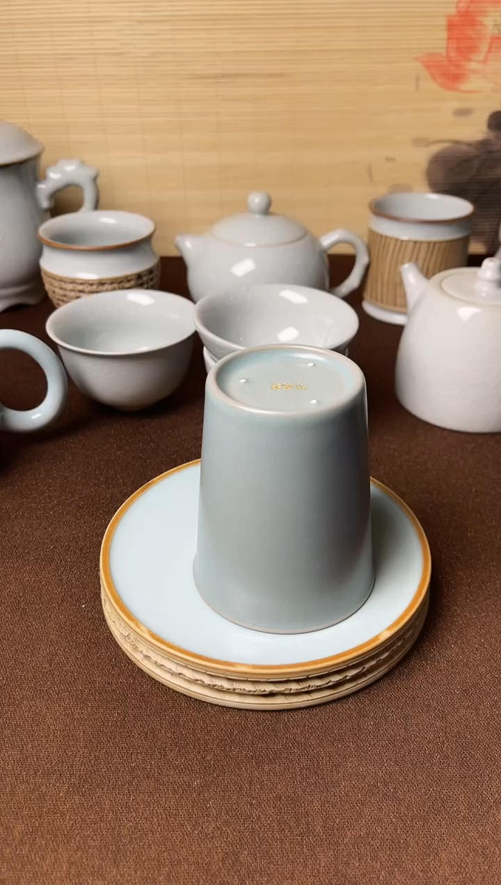 全品特价-仿古釉纯手工150cc支钉可乐杯