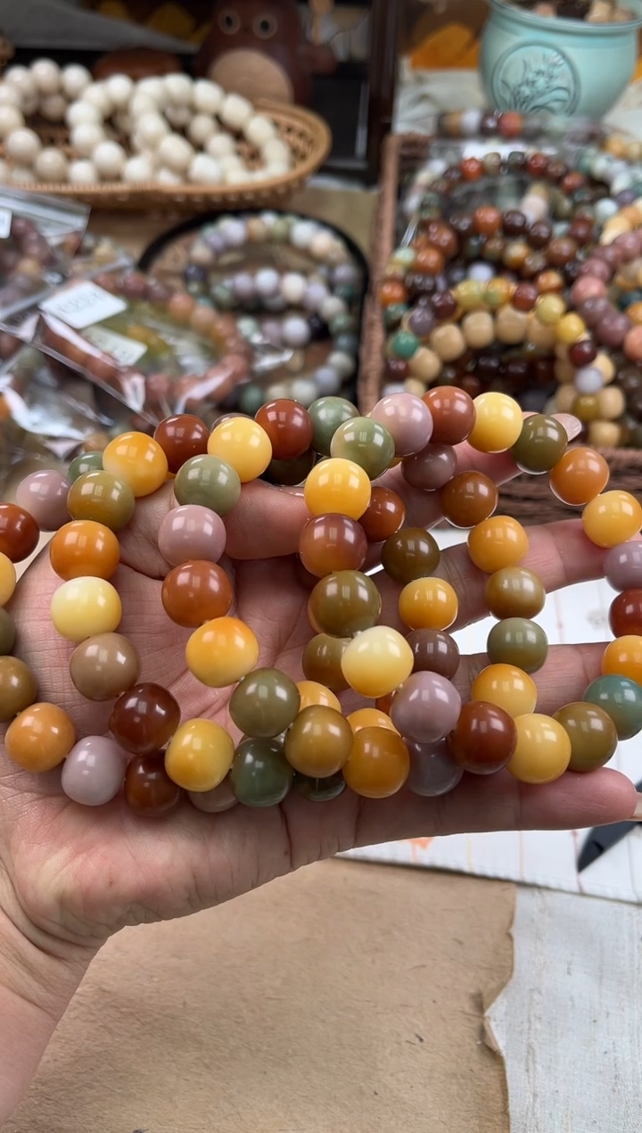 手串菩提根/象牙果a221 卡14 干磨玫瑰微瑕