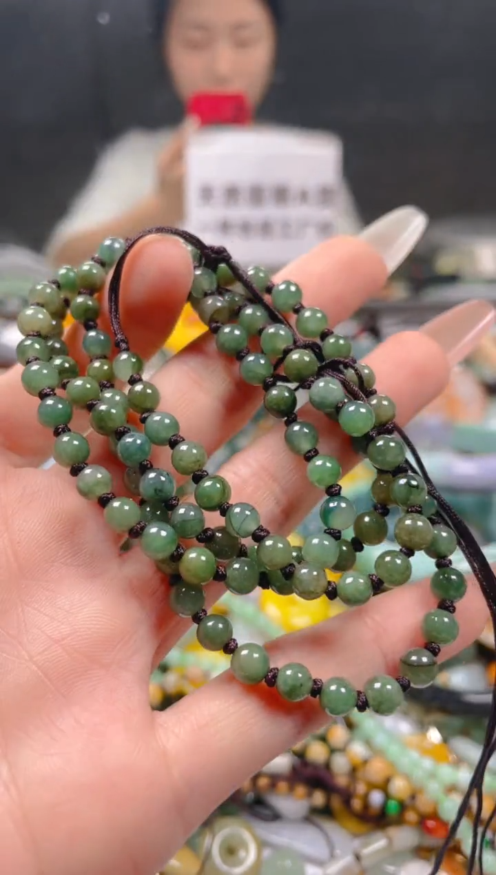 【闪购商品】翡翠颈饰未镶嵌5-6MM/Q/翡翠A货一图一物