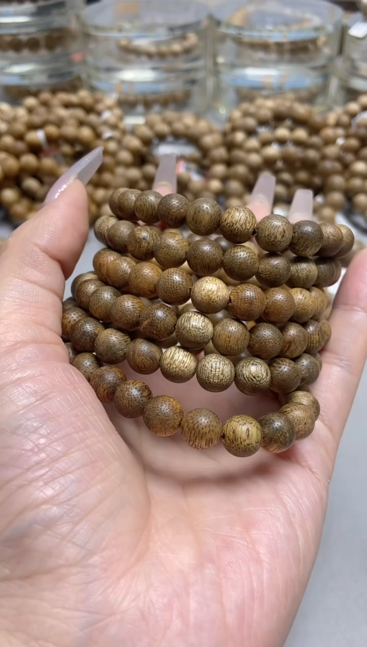 手串沉香文莱圆珠单圈0.9多样性发其一