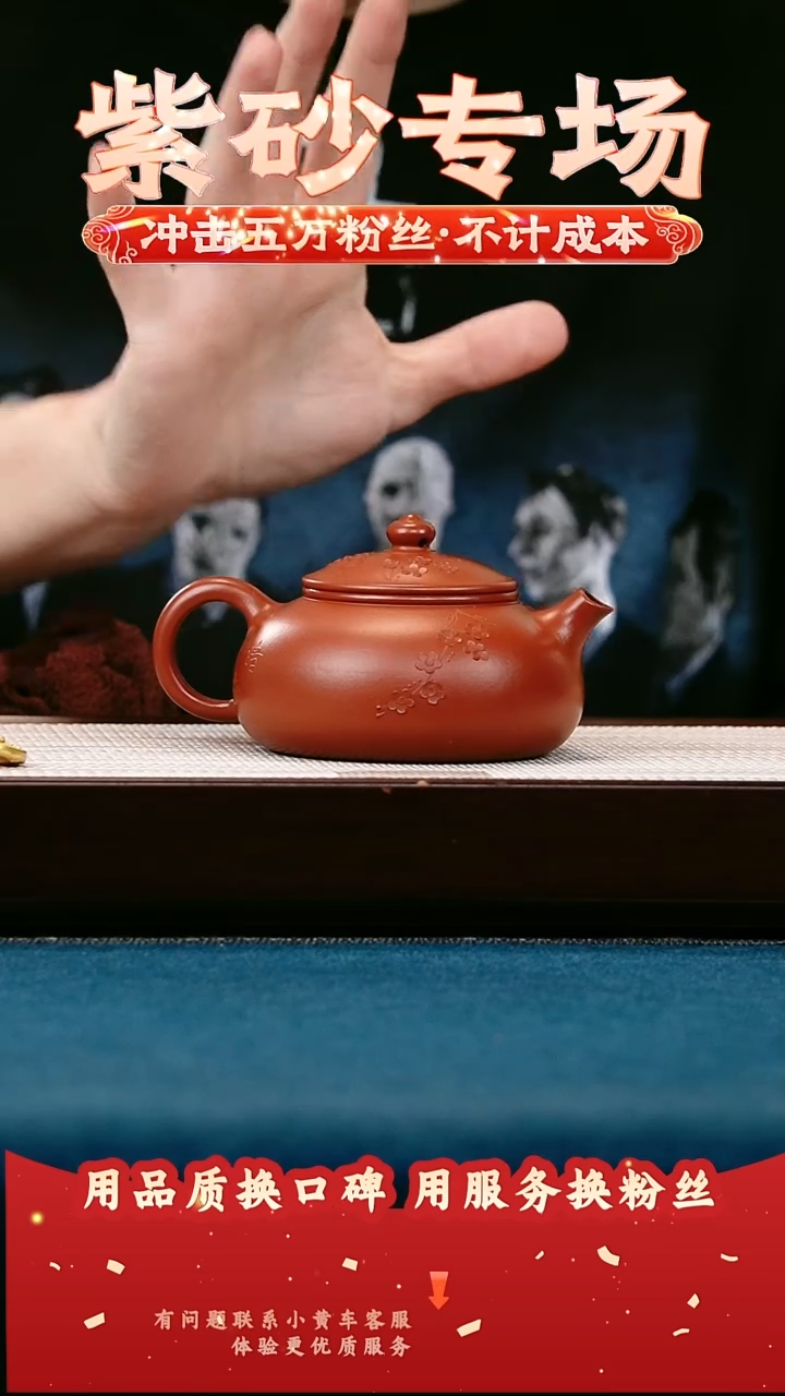 茶壶紫砂大红袍 寒江 暗香梅花