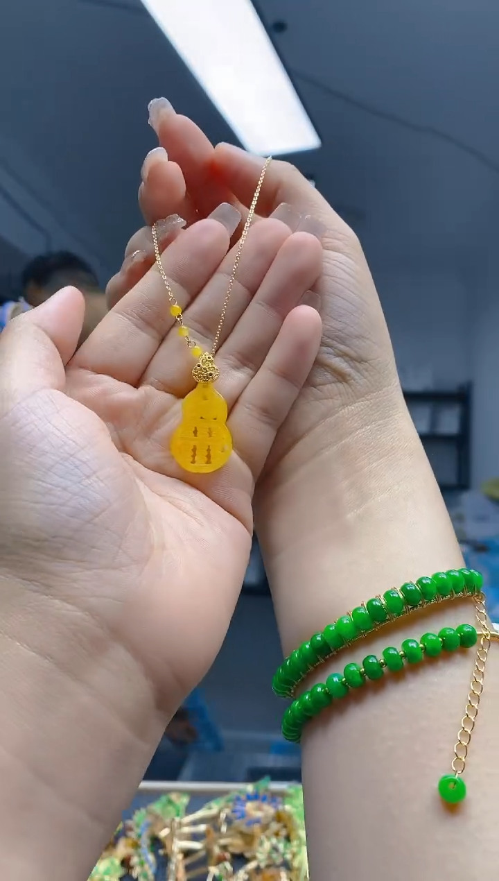 【闪购商品】翡翠耳饰合金231翡翠锁骨链