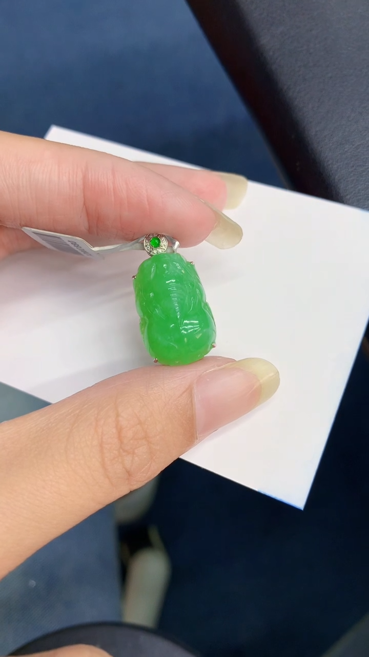 【闪购商品】翡翠颈饰18K金镶嵌           8