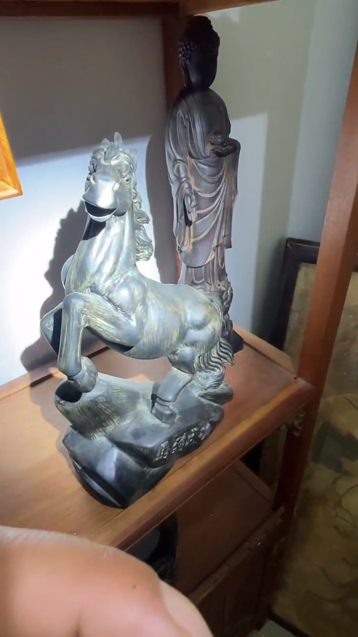 【闪购商品】木木雕新年快乐香木摆件