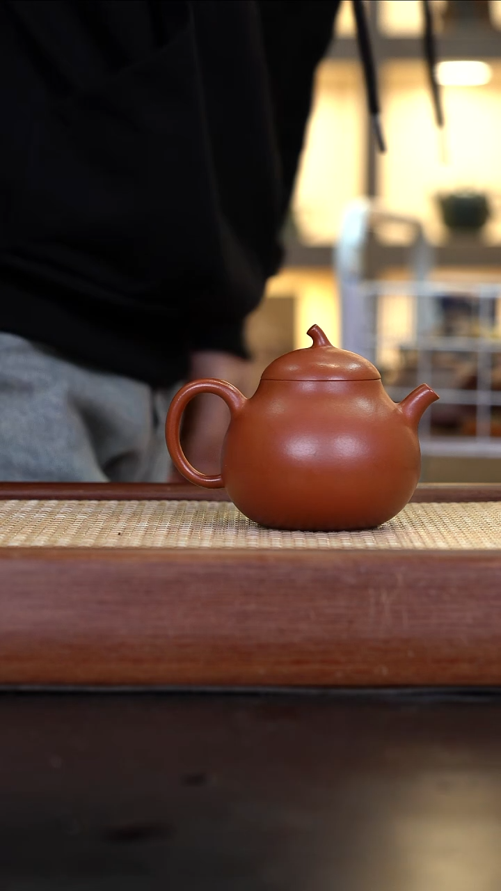 茶壶紫砂XS朱泥 茄瓜