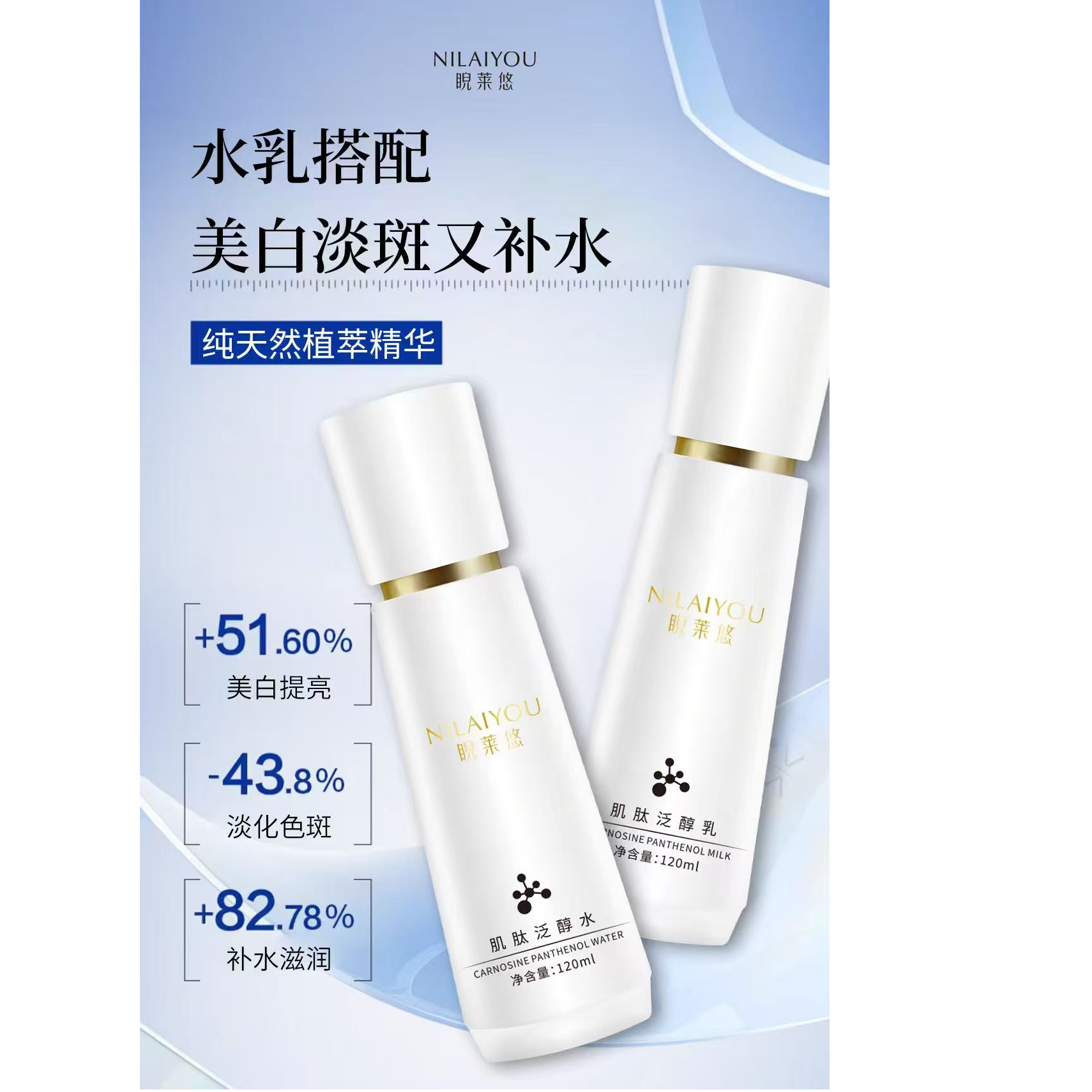 睨莱悠肌肽泛醇水乳2件套