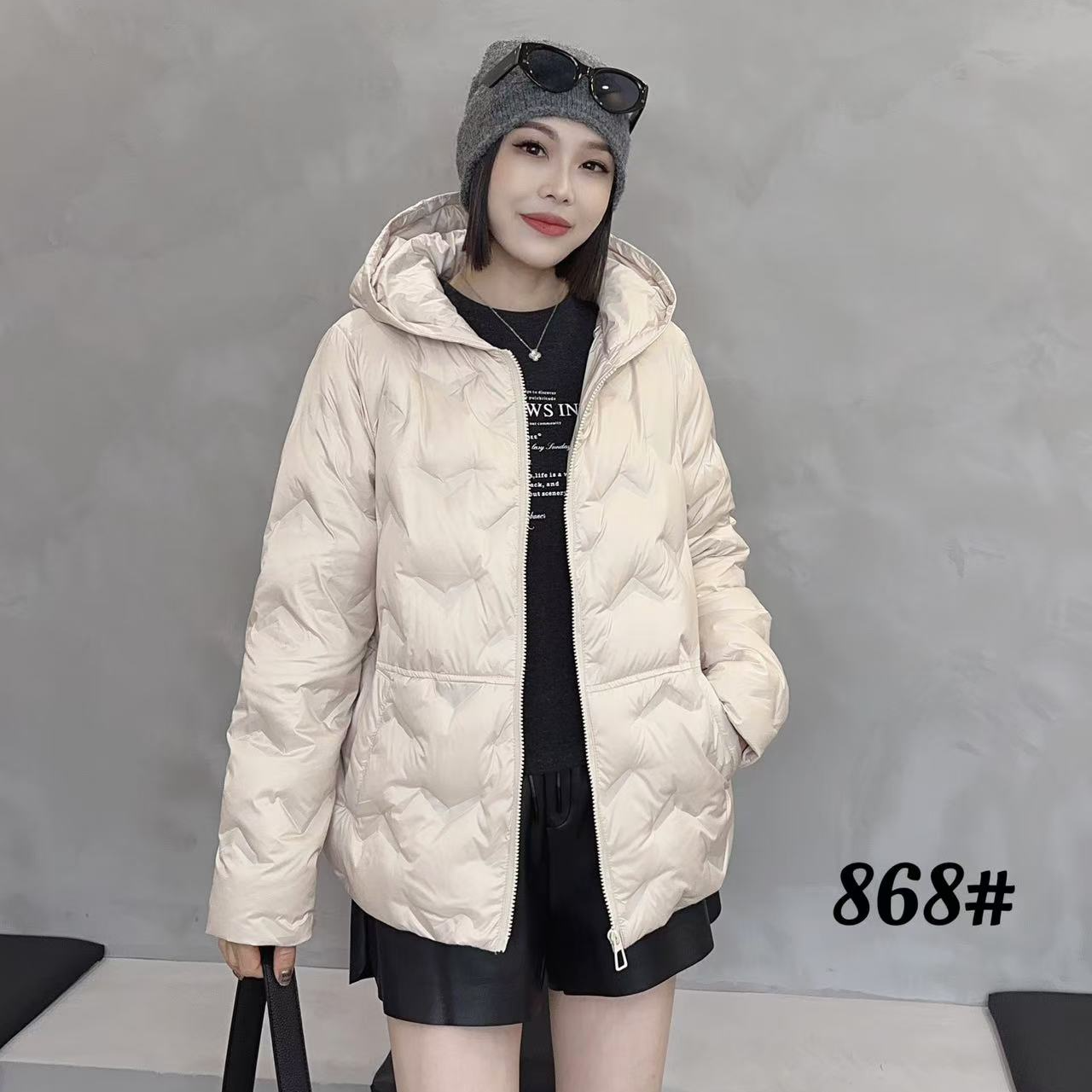 连帽厚款羽绒服百搭韩版女士长款加厚秋冬冬季羽绒服