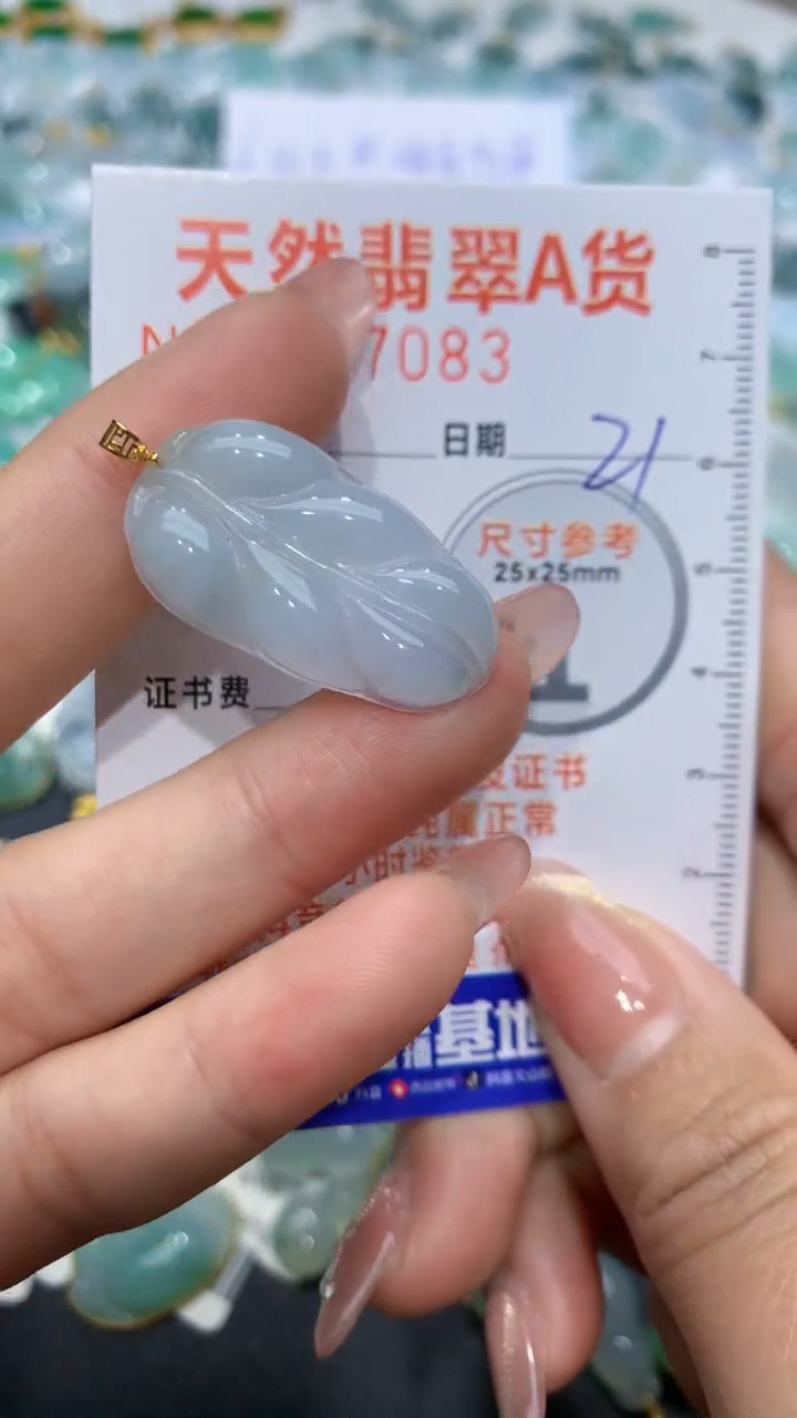 【闪购商品】翡翠颈饰18K金镶嵌天然缅甸A货翡翠21