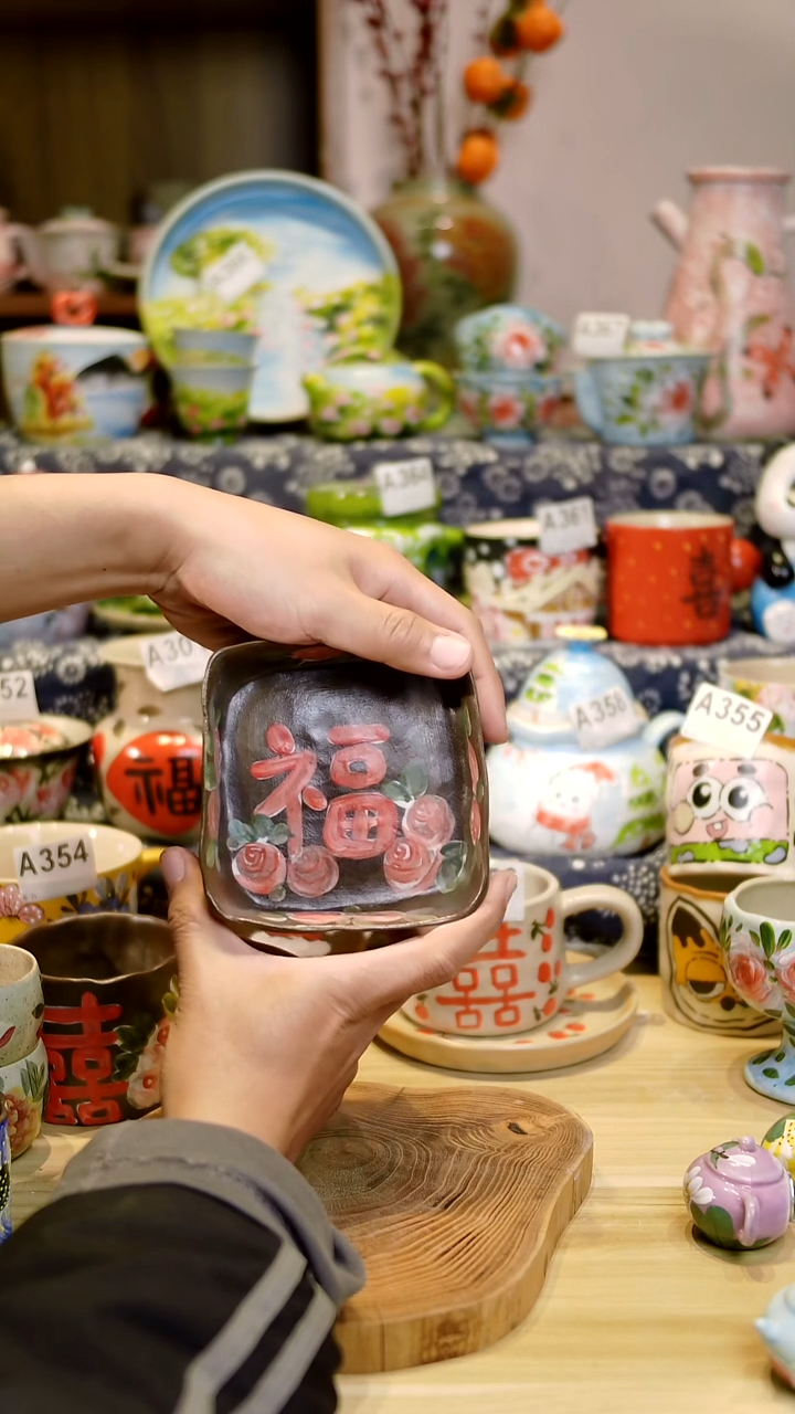 瓷片景德镇手绘釉下彩陶瓷