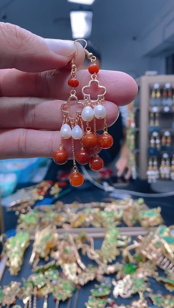 【闪购商品】翡翠耳饰合金126翡翠耳钩