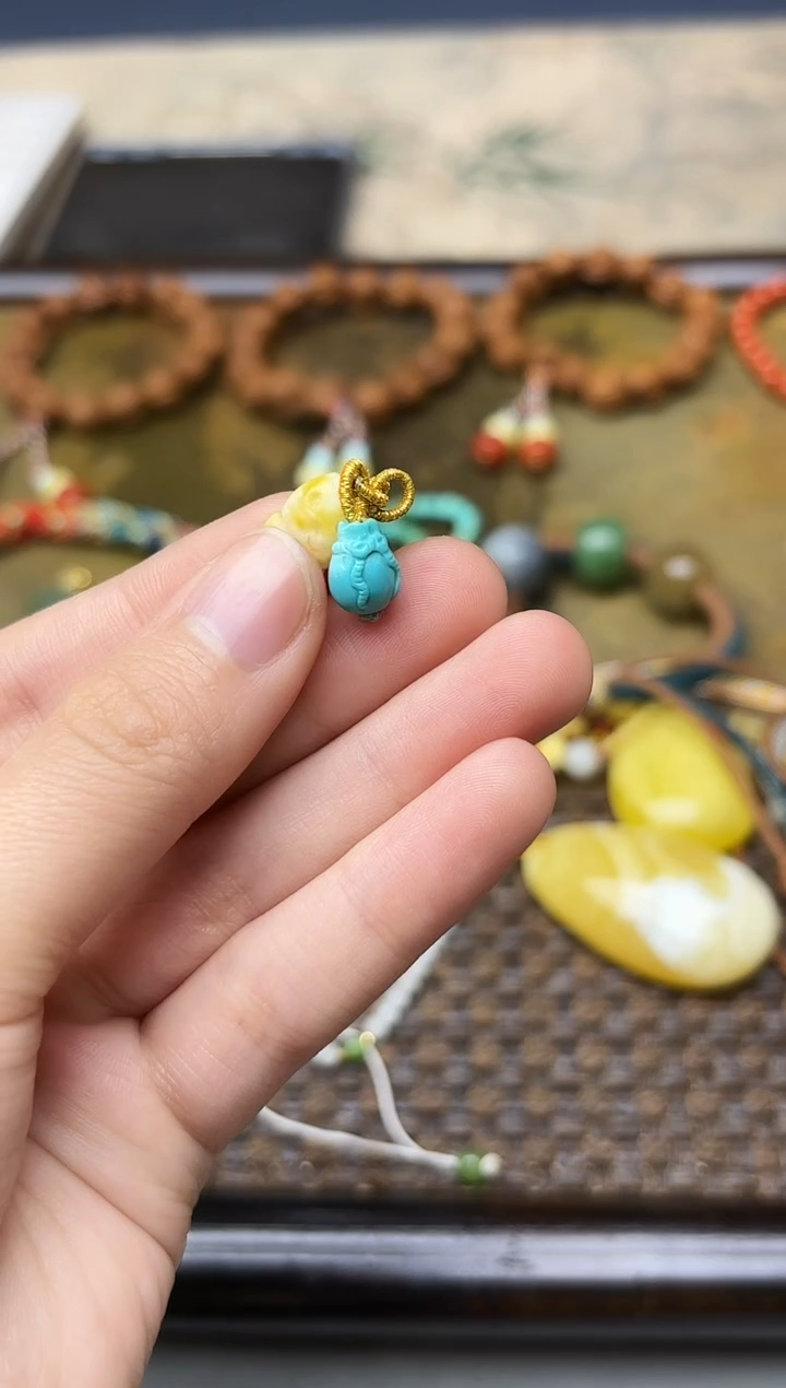 未镶嵌绿松石挂件松石配饰GW