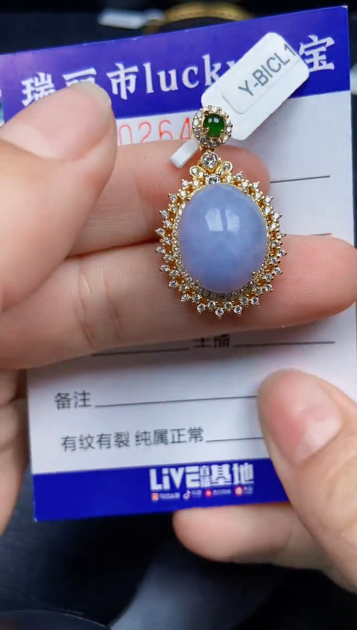 【闪购商品】翡翠颈饰银S925镶嵌2641