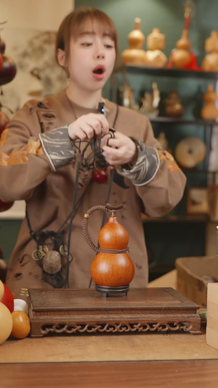 【闪购商品】187号精品天然大漆工艺防渗内胆酒葫芦~