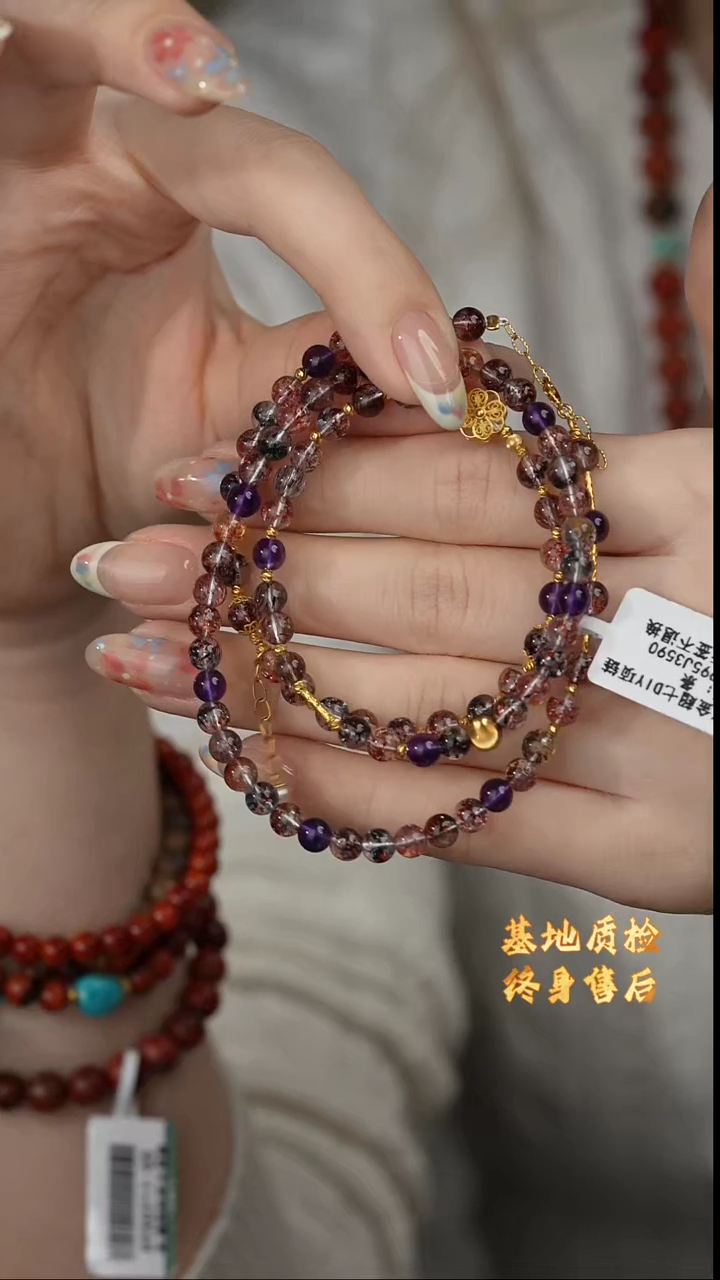 【闪购商品】水晶项链18K金镶嵌S17（多样性发一件）