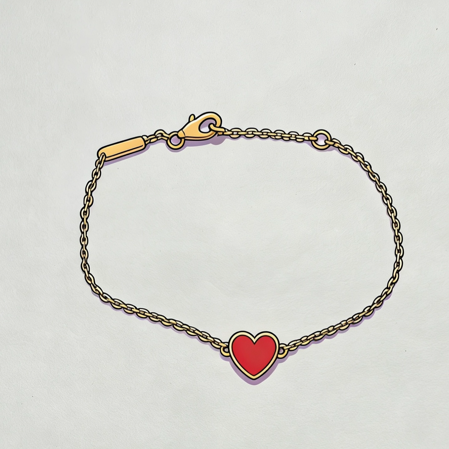 合金手链  V金CNC工艺销彩色透光四叶草五花轻奢简约手链