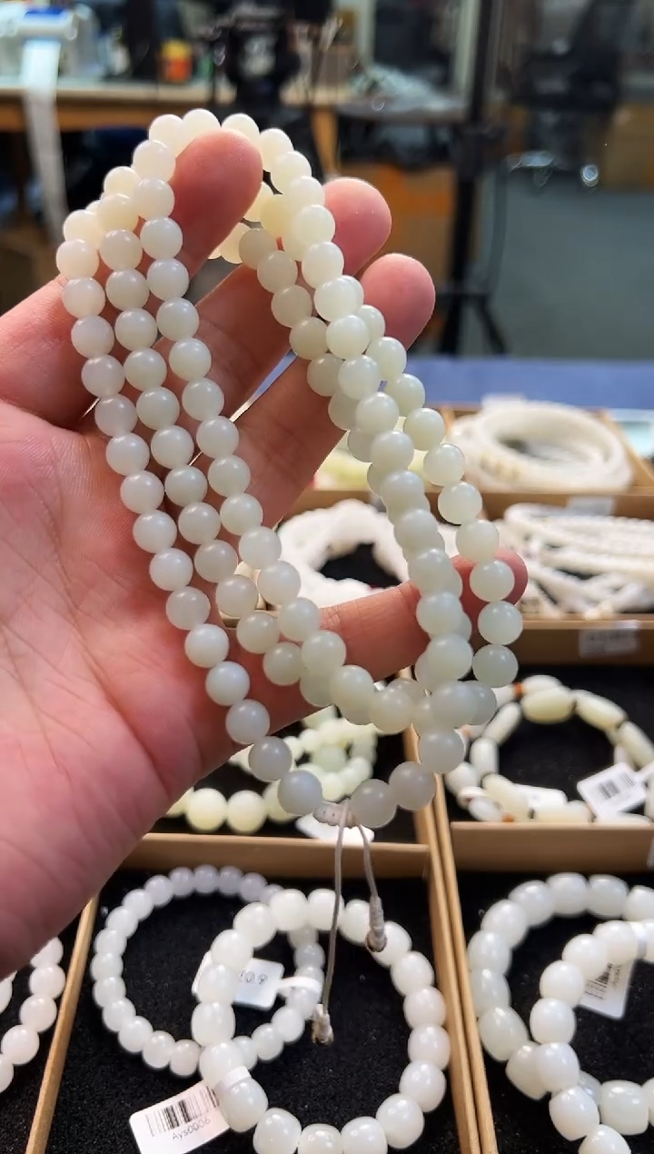 未镶嵌手串和田玉8+108