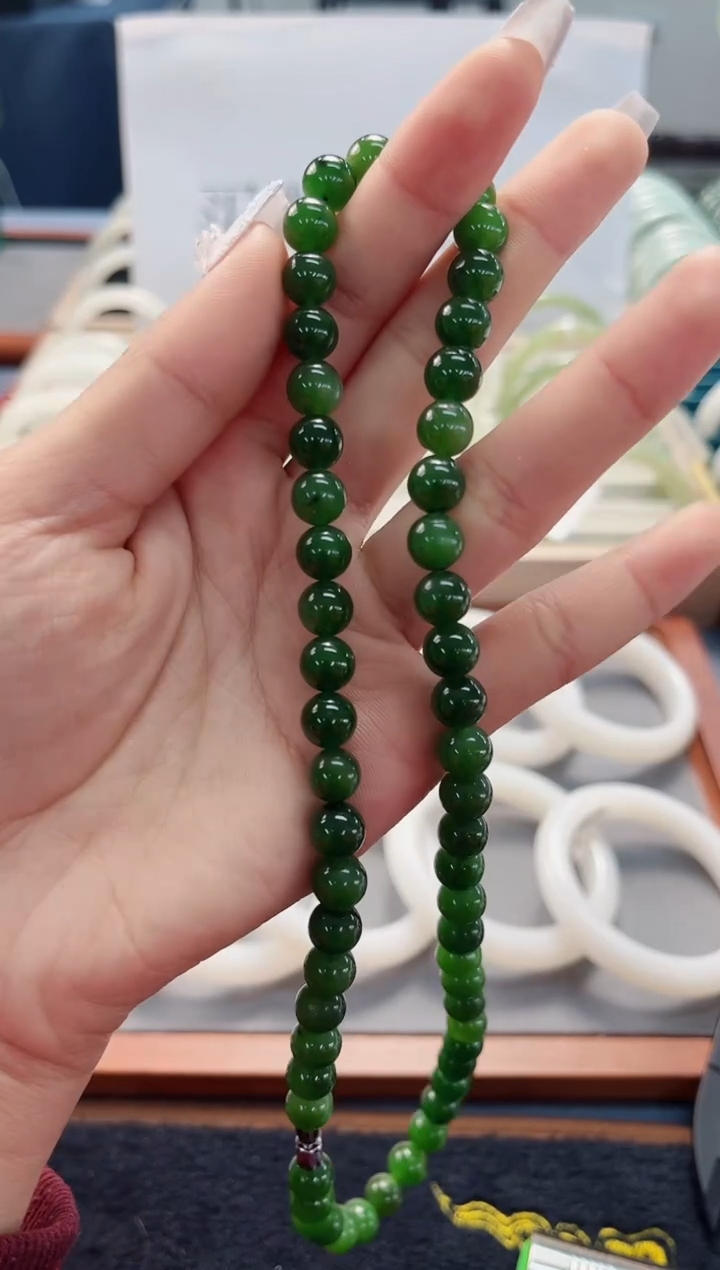 【闪购商品】和田玉颈饰未镶嵌8mm妈妈链