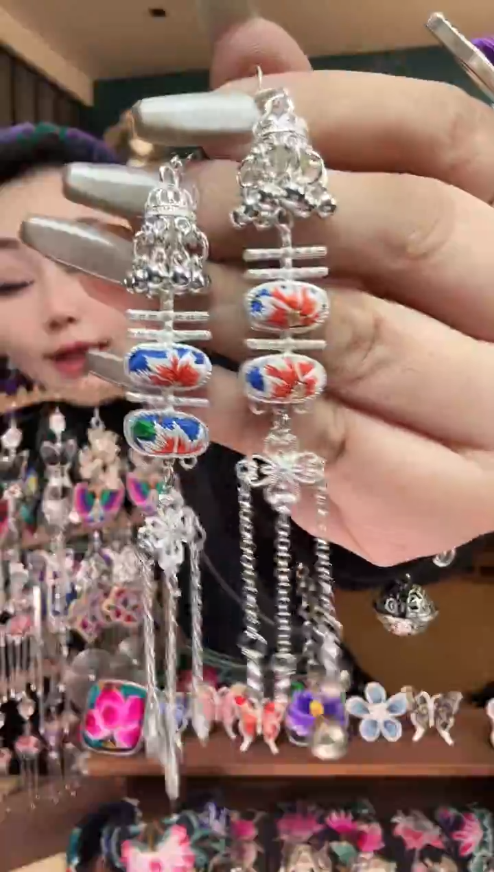 刺绣纯手工民族风刺绣耳环