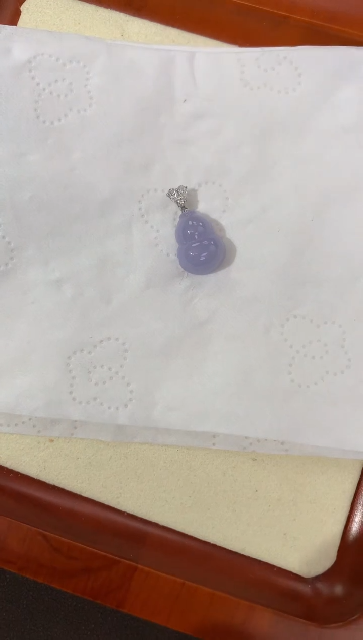 【闪购商品】翡翠颈饰18K金镶嵌天然缅甸a货翡翠