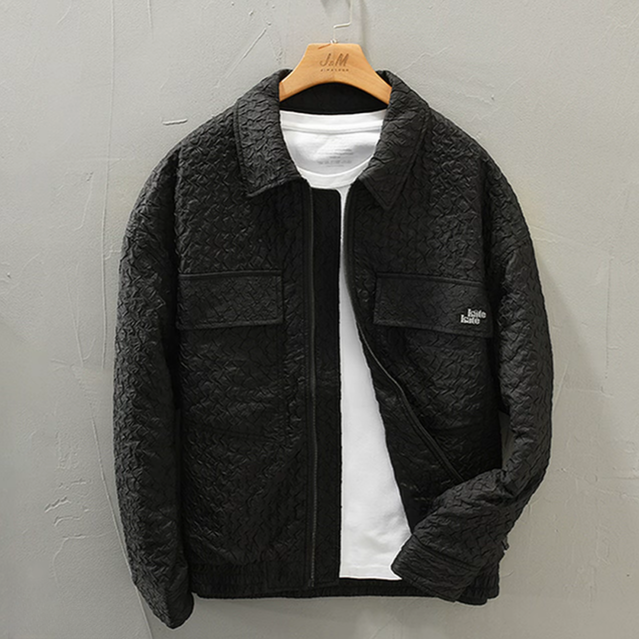 秋季个性百搭休闲夹克男士复古潮流青年舒适宽松上衣外套233652