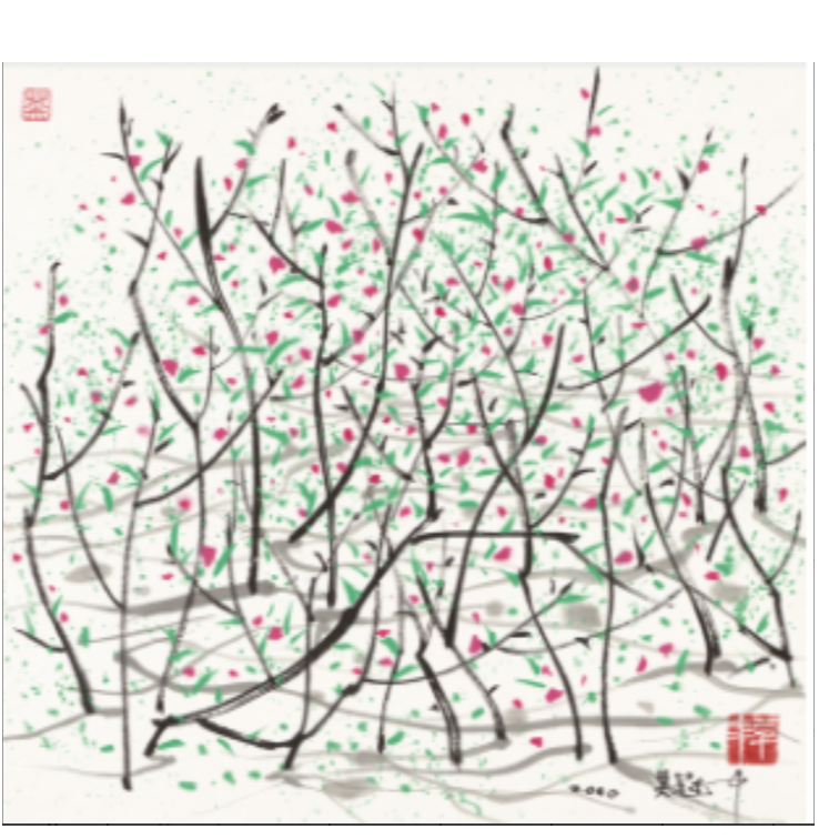 复刻版画吴冠中-春-68*68-0119