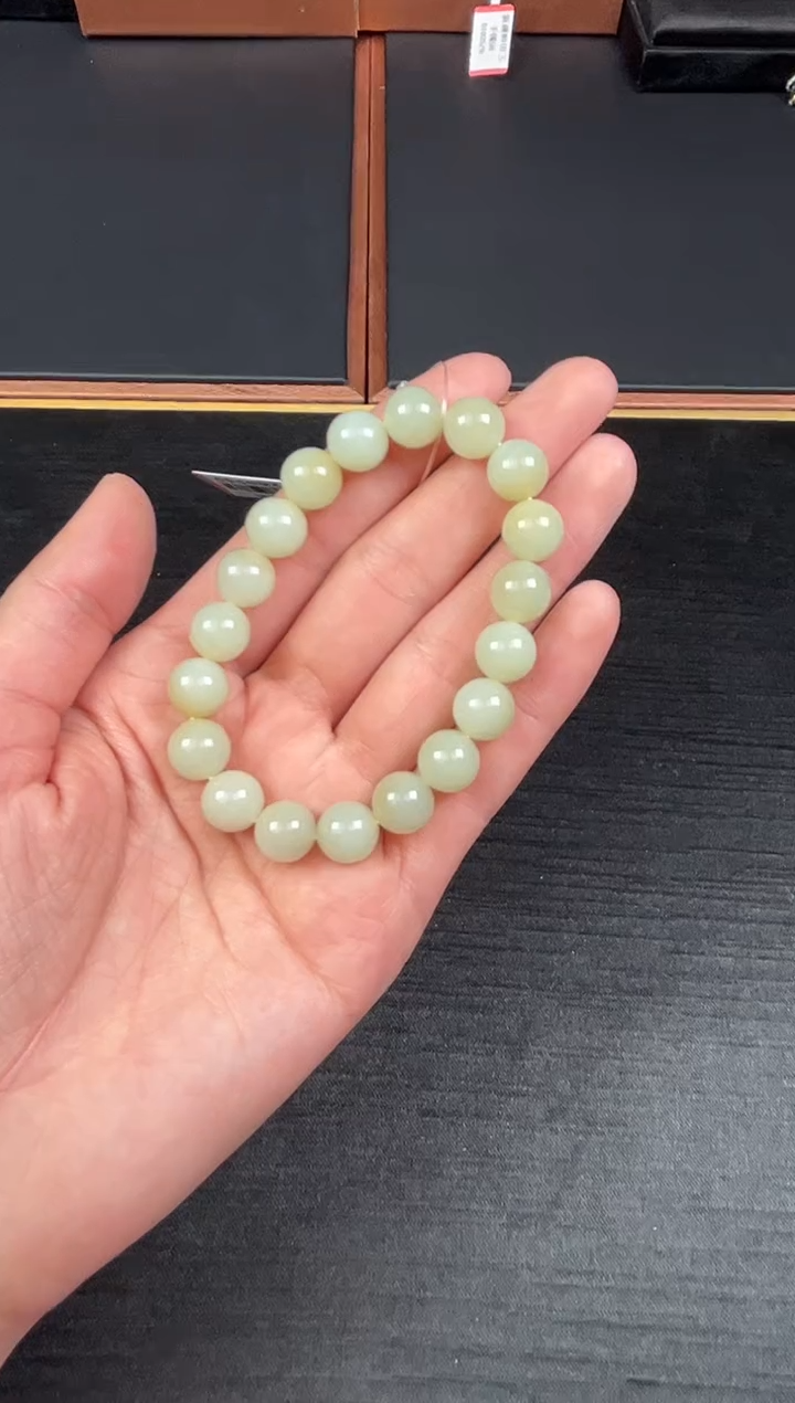 【闪购商品】和田玉手串未镶嵌且末微色差迪克兰卡10