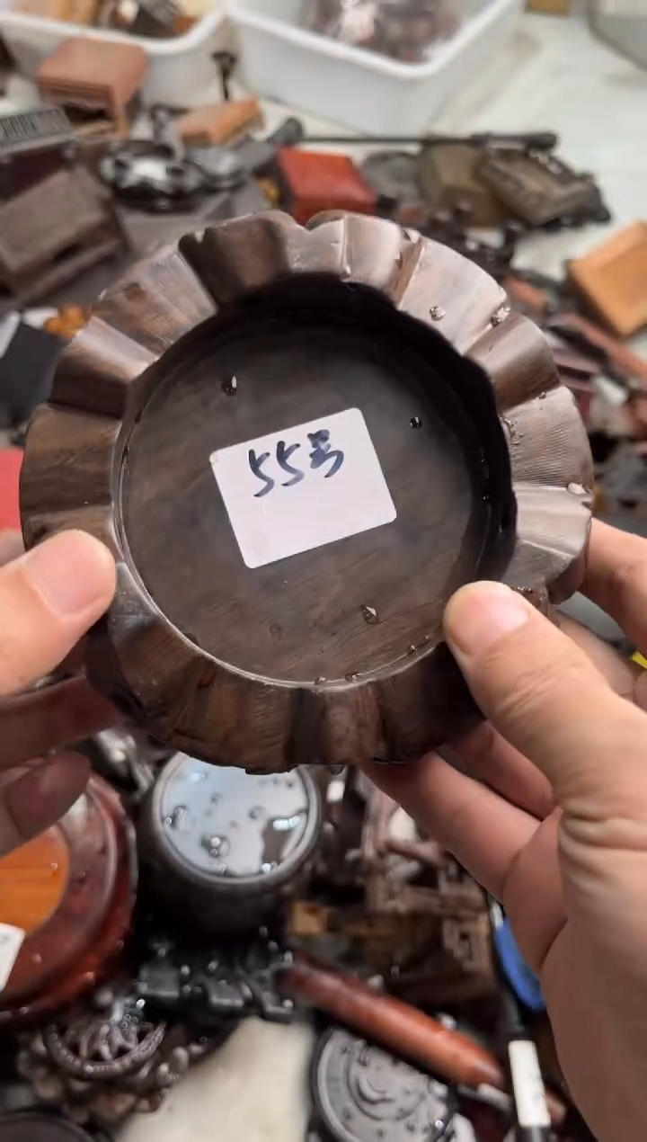 木55黑檀木羊头款底座