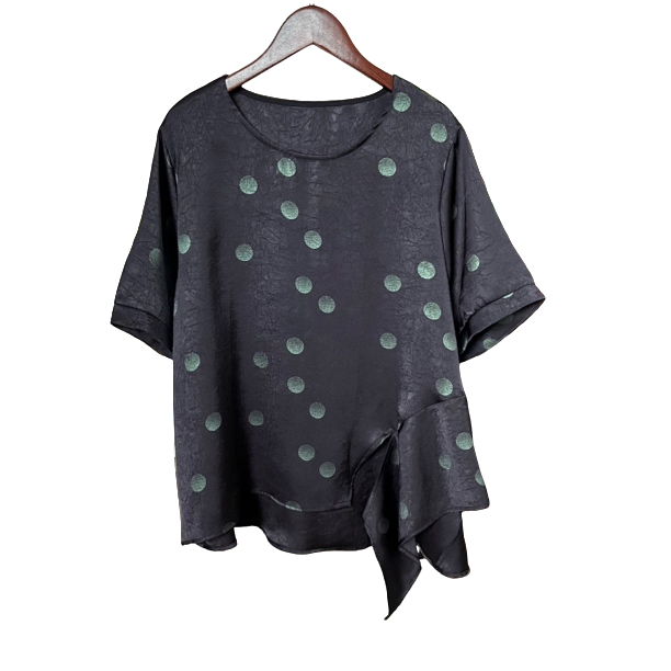 【佳佳】122设计师款高品质不规则气质宽松大码上衣显瘦