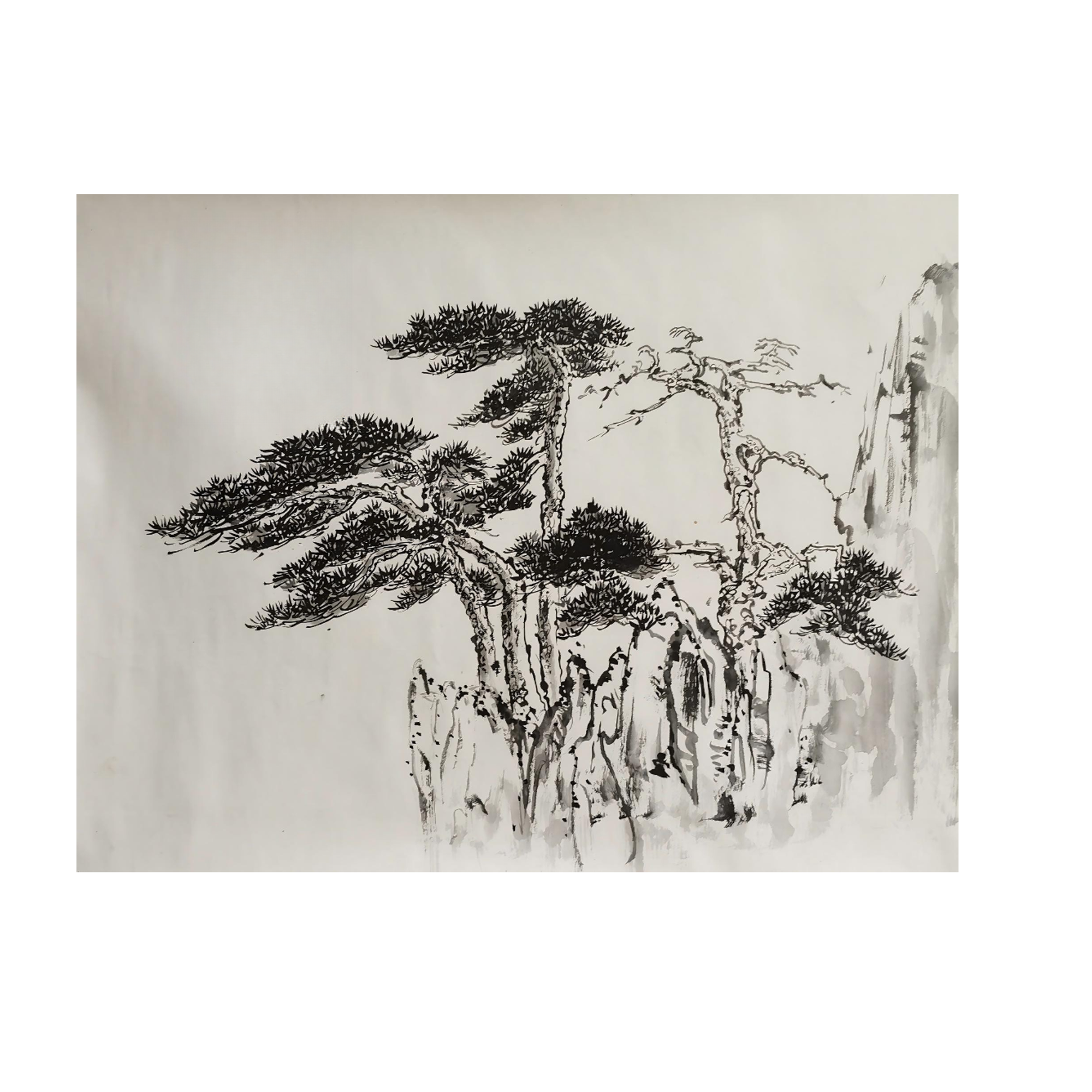 【辽拍】V240701-3-21《山水》(5.4平尺)   纸本镜片   yy81