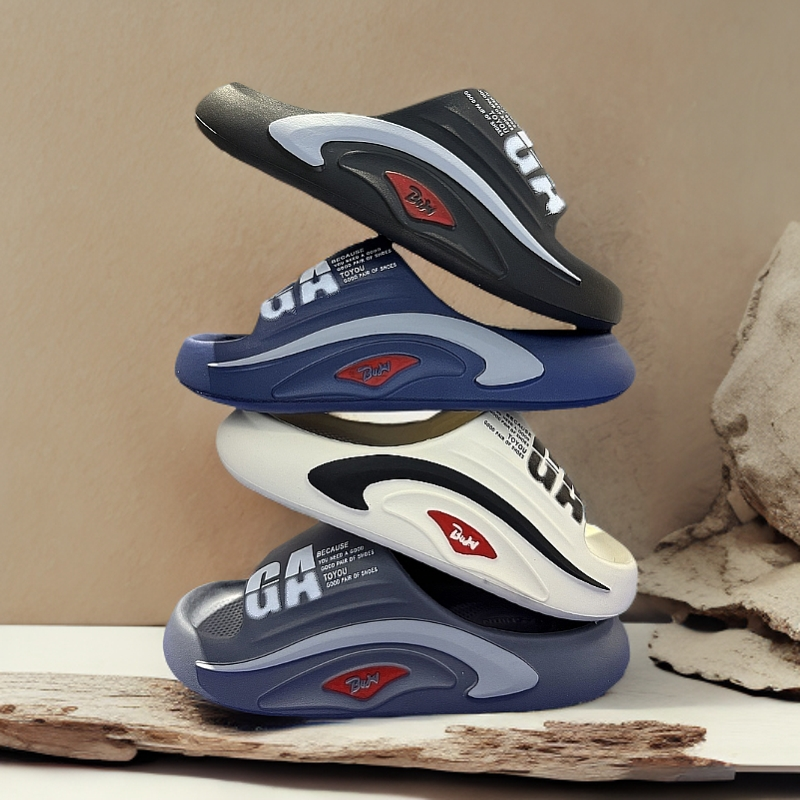 Y-086【40-50码】男士经典凉拖鞋网红时尚夏季软底外穿潮流厚底沙滩