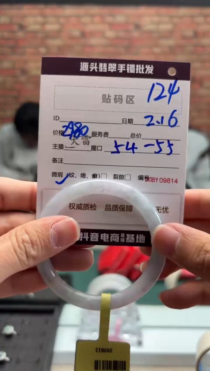 【闪购商品】定制翡翠手镯未镶嵌124手镯