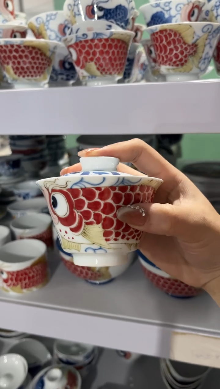 昨明顺风顺水盖碗（微瑕价格）