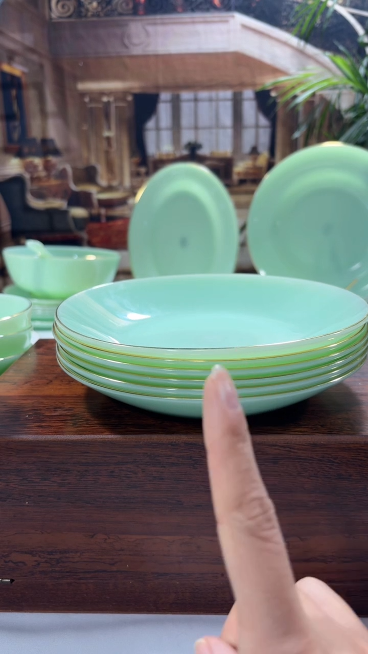 【闪购商品】...8英寸深盘6个  玉瓷【贝美】