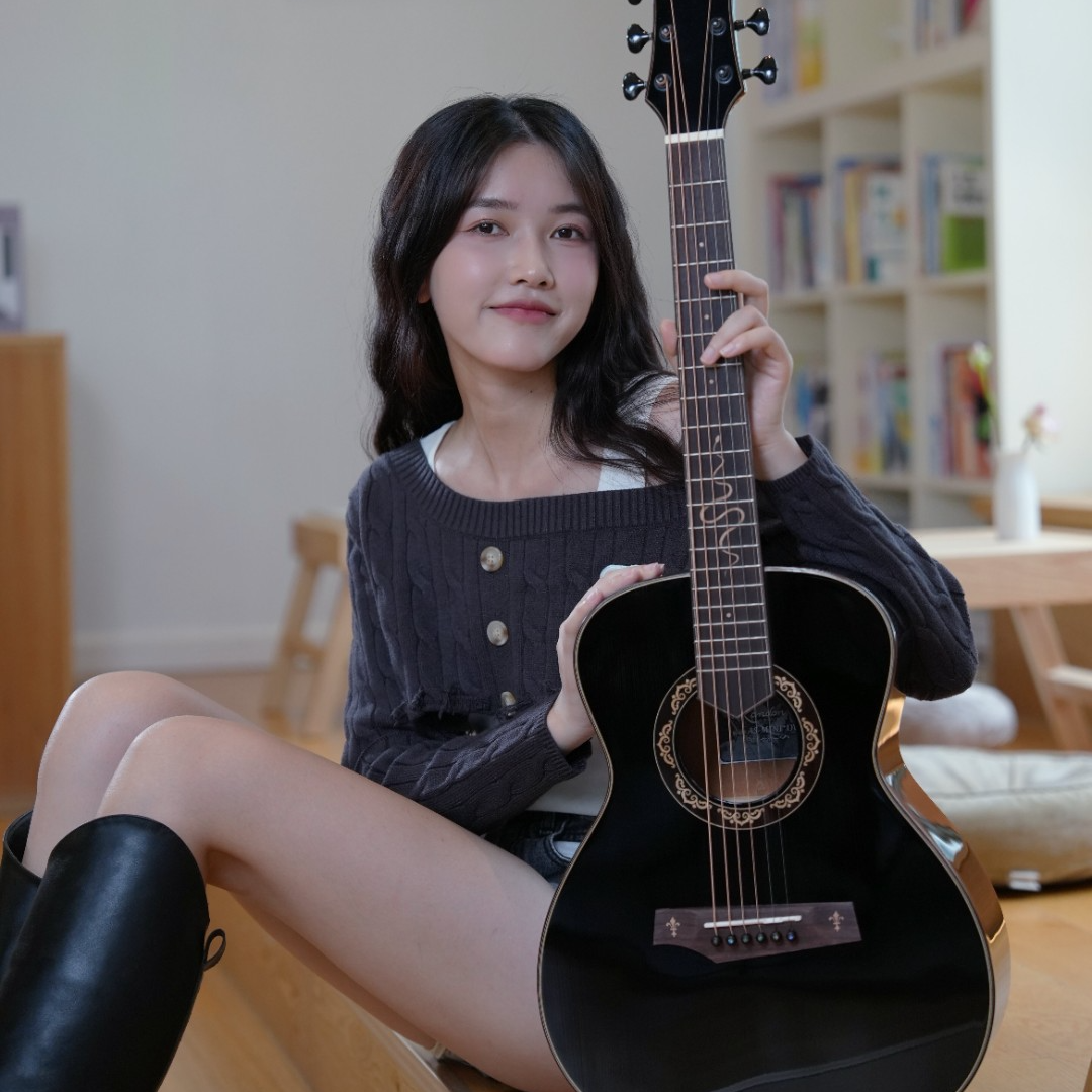 蓝盾Randon吉他黑武士蓝盾灵蛇中世纪系列民谣性价比新手吉他面单