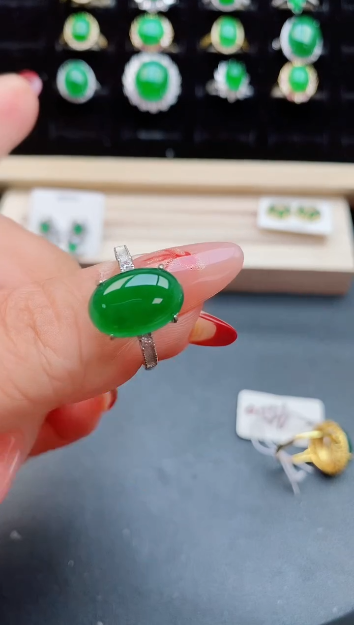 【闪购商品】翡翠戒指银S925镶嵌321321